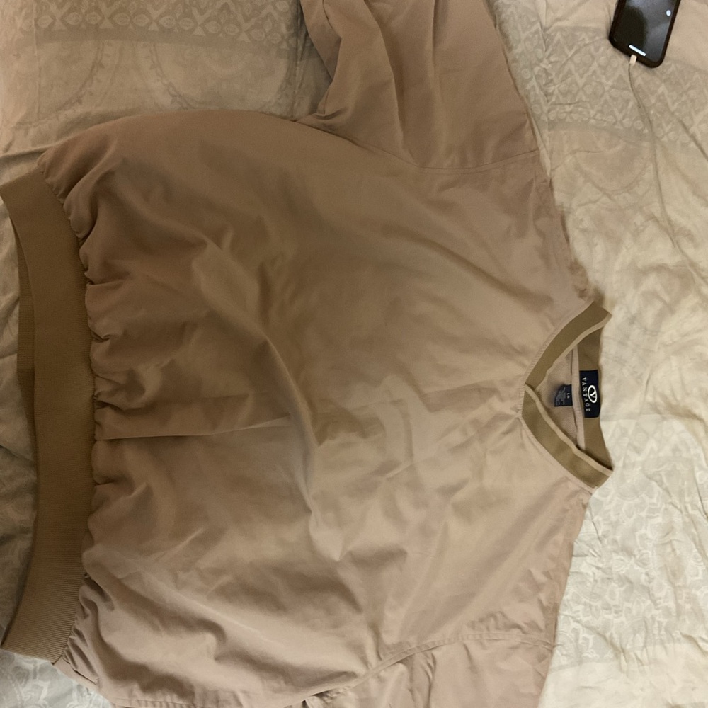 Vantage Tan and brown 90s windbreaker jacket
